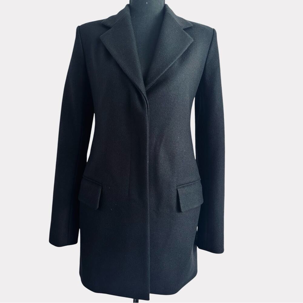 The Row Mel Wool Jacket in Black size 2 Single Breast Silk Lined Notch Lapel